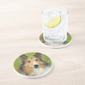 ラフ・コリー、犬 コースター (側面)