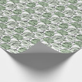 ラフ・スケッチ・チリペッパー・オン・グリーン ラッピングペーパー (角)