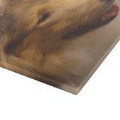 ラフ・セーブル・コリーのポートレート カッティングボード (角)