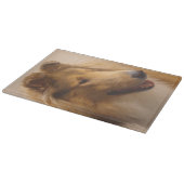 ラフ・セーブル・コリーのポートレート カッティングボード (角)