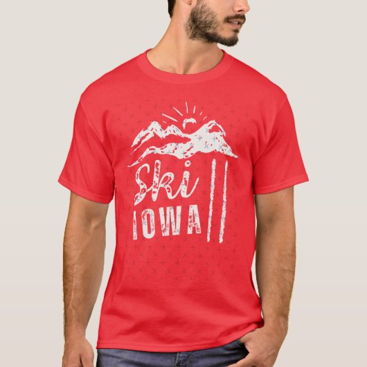 ラフ・ダストレス・スキー・アイオワ Tシャツ (正面)