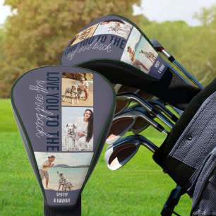 ラフ&バック3フォト石板ブルー ゴルフヘッドカバー