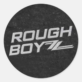 ラフBoyZZラウンドブラックステッカー ラウンドシール