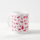 ラフCollieクリスマスデザイン コーヒーマグカップ (正面左)
