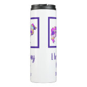 ラフCollie可愛い犬シルエットパープルPY&B タンブラー (裏面)