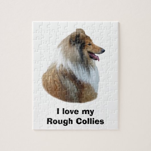 ラフCollie犬のポートレート写真 ジグソーパズル (縦)