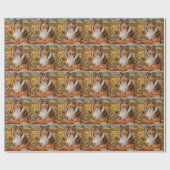 ラフCollie犬の秋の収穫感謝祭 ラッピングペーパー (フラット)