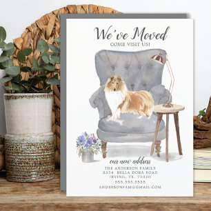 ラフCollie Dog引っ越しました移動告知 案内状