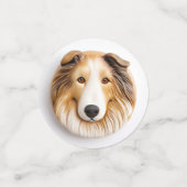 ラフCollie Dog 3D インスパイア コンフェッティ (スモール正面)