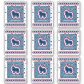 ラフCollie Stars赤白青7月4日 シール (正面)