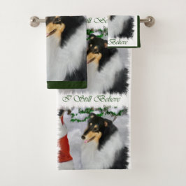 ラフCollie Tri Colorクリスマス バスタオルセット