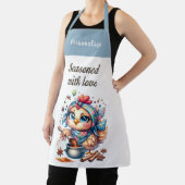 ラブおもしろい引用文かわいいチキン料理 エプロン (インサイチュ)