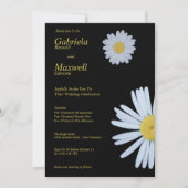 ラブお祝いホワイトデイジー結婚ズ 招待状 (正面)