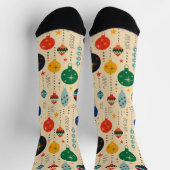 ラブかわいらしル伝統的オーナメントベージュ ソックス (上部)