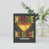 ラブがなければタコスもない 面白いタコスパン ポストカード (スタンド正面)