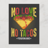 ラブがなければタコスもない 面白いタコスパン ポストカード (正面)