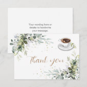 ラブがコーヒーをブレンド カフェ パーティー サンキューカード (正面/裏面)