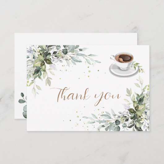 ラブがコーヒーを淹れる パーティー サンキューカード (正面/裏面)