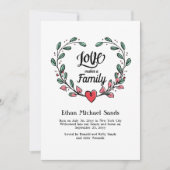 ラブが家族のハート写真発表 案内状 (正面)