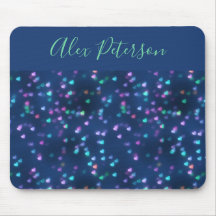 ラブきらめくハートネイビージェルマウスパッド