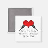 ラブつながりUSB日付磁石、赤を保存 マグネット (正面/裏面)