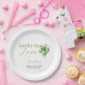 ラブでラッキーなセントパトリックデイブライダルシャワー ペーパープレート (パーティー)