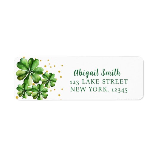 ラブでラッキーな返信先 ラベル (正面)