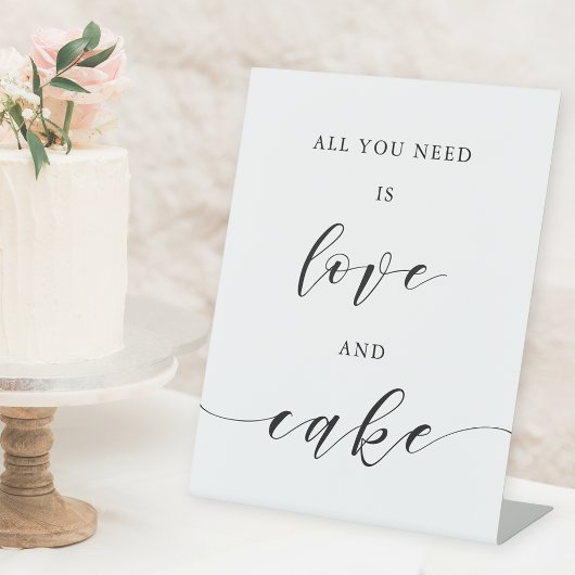 ラブとケーキだけが結婚式 テーブル 台座サイン
