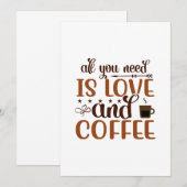 ラブとコーヒーだけのカード 招待状 (正面/裏面)
