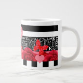 ラブとバラBlackboardスタイルマグ ジャンボコーヒーマグカップ (右)