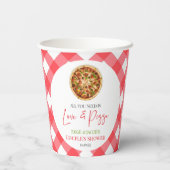 ラブとピザだけが必要なカップルシャワーパーティ 紙コップ (裏面)