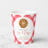 ラブとピザだけが必要なカップルシャワーパーティ 紙コップ (正面)