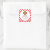 ラブとピザだけが必要なカップルシャワー スクエアシール (バッグ)