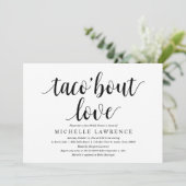 ラブについて語ろう（taco bout love） 現代の結婚前お茶会 招待状 (スタンド正面)