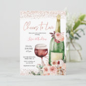 ラブに乾杯 ブッシュピンクの結婚前お披露目 招待状 (スタンド正面)