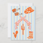 ラブに恵まれ ウエスタン カウボーイ 馬蹄 結婚式 招待状 (裏面)