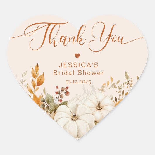 ラブに落ちる ブライダルシャワー 感謝 ハートシール (正面)