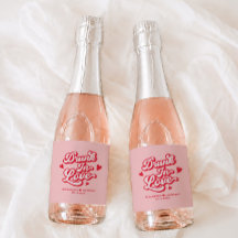 ラブに酔って レッド＆ピンク ウェディングシャンパンファバー