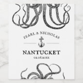 ラブのタコ足 | タコをモチーフにしたデザイン ワインラベル (シングルラベル)