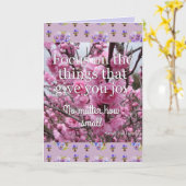 ラブのピンクミラクル フラワーフローラルフォトアートカード カード (黄色い花)