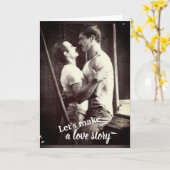 ラブのポストカード カード (黄色い花)