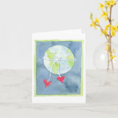 ラブの世界 - グリーティングカード (黄色い花)