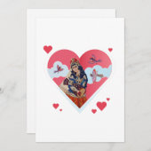 ラブの旅: ハートフルなカード 招待状 (正面/裏面)