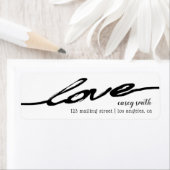 ラブはっきりしたタイポグラフィバレンタインデー ラベル (インサイチュ)