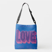 ラブはっきりしたタイポグラフィ クロスボディバッグ (裏面)