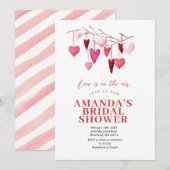 ラブはエアにバレンタイン ブライダルシャワー 招待状 (正面/裏面)