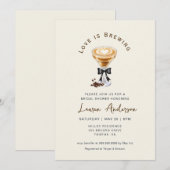 ラブはコーヒーを淹れて ブライダルシャワーパーティー 招待状 (正面/裏面)