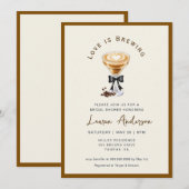 ラブはコーヒーを淹れて ブライダルシャワーパーティー 招待状 (正面/裏面)