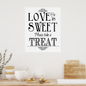 ラブはスイート  ウェディングサイン ポスター (キッチン)