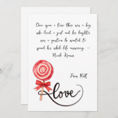 ラブはスウィートバレンタイン xoxo 招待状 (正面/裏面)